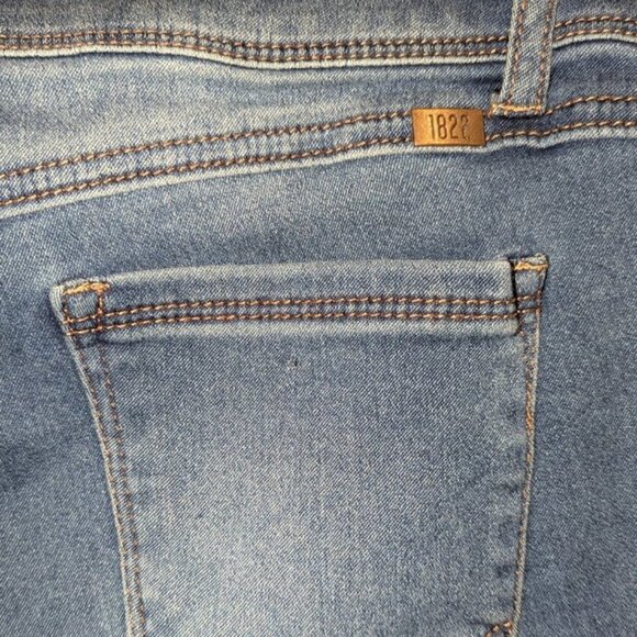 1822 Denim Ava Butter Soft Skinny Ziggy Wash Rinse Medium Mid Rise Jeans Pants 8 - Picture 9 of 9